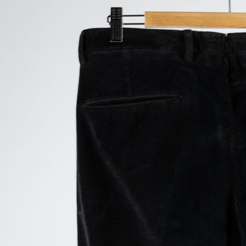 Briglia Black Corduroy Trousers - Cotton, Silk, Corduroy, Slim Fit, Knit - View 7