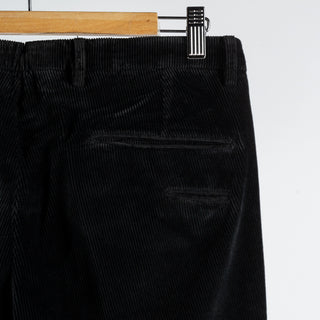 Briglia Black Corduroy Trousers - Cotton, Silk, Corduroy, Slim Fit, Knit - View 8