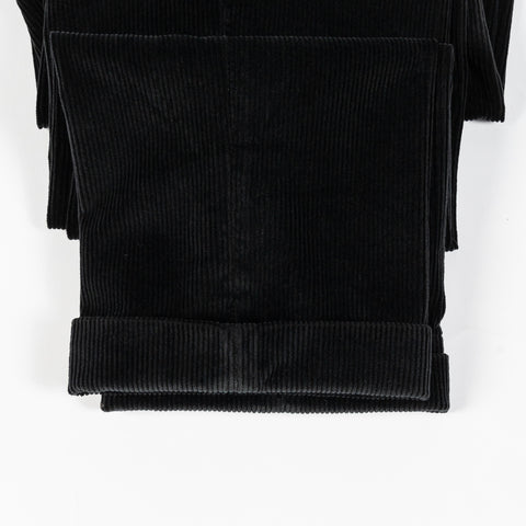 Briglia Black Corduroy Trousers - Cotton, Silk, Corduroy, Slim Fit, Knit - Alternate View