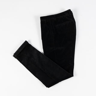 Briglia Black Corduroy Trousers - Cotton, Silk, Corduroy, Slim Fit, Knit - View 10