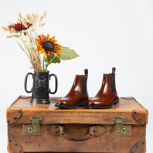 Brown Horse Leather Chelsea Boots