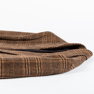 J Mueser Brown & Burnt Orange GlenCheck Waverly Blazer - Wool, Cashmere, Denim, Made In Italy - View 8