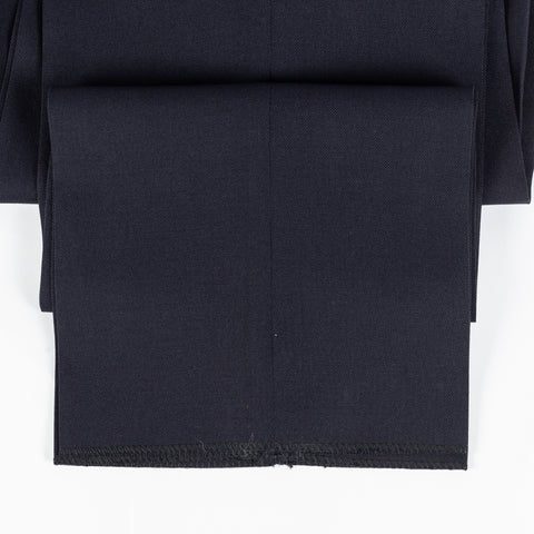 J Mueser Navy Fresco Wool Single Breasted Waverly Suit - Wool, Canvas, Matte, Made In Italy - View 10
