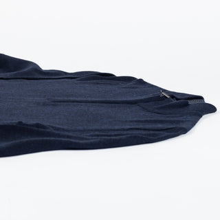 PYA Navy Extra-Fine Merino Quarter Zip - Wool, Merino, Regular Fit, Knit - View 8