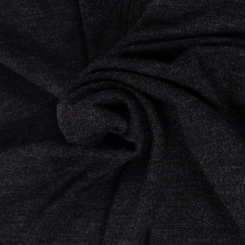 PYA Black Extra-Fine Merino Quarter Zip - Wool, Merino, Regular Fit, Knit - Alternate View