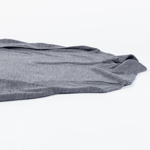 PYA Grey Extra-Fine Merino Quarter Zip - Wool, Merino, Regular Fit, Knit - View 8