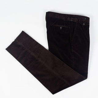 J Mueser Chocolate Brown Corduroy Waverly Suit - Cotton, Corduroy, Canvas, Matte, Made In Italy - View 17