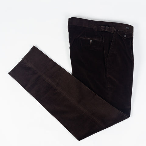 J Mueser Chocolate Brown Corduroy Waverly Suit - Cotton, Corduroy, Canvas, Matte, Made In Italy - View 17