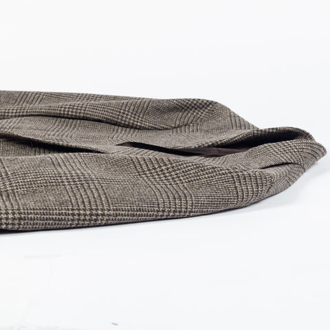 J Mueser Oatmeal Wool & Cashmere GlenCheck Weaverly Jacket - Tan, Wool, Cashmere, Denim, Made In Italy - View 8