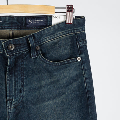 AG Tellis Bishop Cloud Soft Denim - Tan, Cotton, Denim, Twill, Slim Fit - Back View