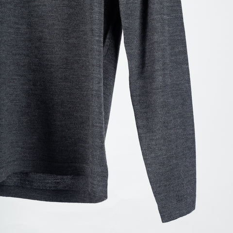 PYA Charcoal Knit Turtle Neck Sweater - Tan, Wool, Merino, Regular Fit - Back View