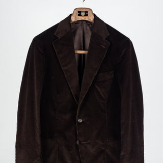 J Mueser Chocolate Brown Corduroy Waverly Suit - Cotton, Corduroy, Canvas, Matte, Made In Italy - View 6