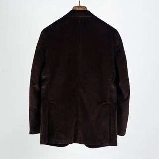 J Mueser Chocolate Brown Corduroy Waverly Suit - Cotton, Corduroy, Canvas, Matte, Made In Italy - View 5