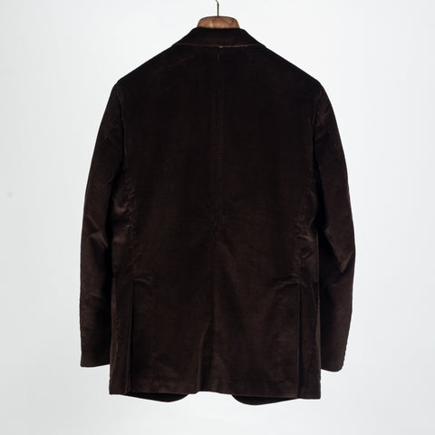 J Mueser Chocolate Brown Corduroy Waverly Suit - Cotton, Corduroy, Canvas, Matte, Made In Italy - View 5