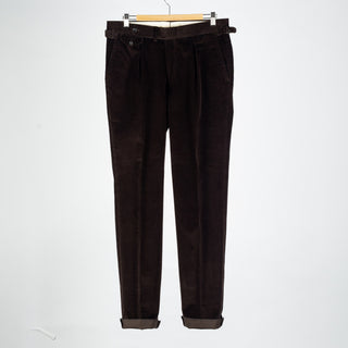J Mueser Chocolate Brown Corduroy Waverly Suit - Cotton, Corduroy, Canvas, Matte, Made In Italy - View 9