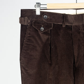 J Mueser Chocolate Brown Corduroy Waverly Suit - Cotton, Corduroy, Canvas, Matte, Made In Italy - View 11