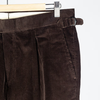 J Mueser Chocolate Brown Corduroy Waverly Suit - Cotton, Corduroy, Canvas, Matte, Made In Italy - View 12