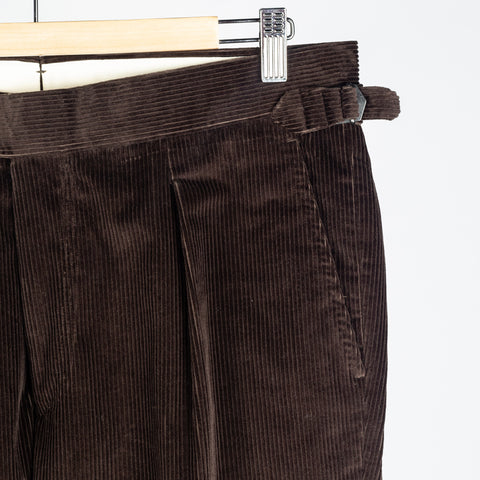 J Mueser Chocolate Brown Corduroy Waverly Suit - Cotton, Corduroy, Canvas, Matte, Made In Italy - View 12