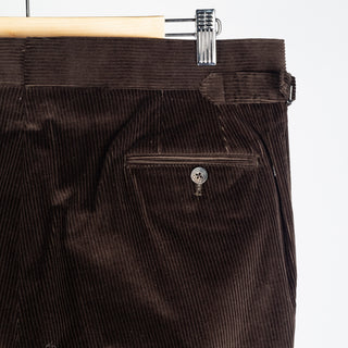 J Mueser Chocolate Brown Corduroy Waverly Suit - Cotton, Corduroy, Canvas, Matte, Made In Italy - View 15