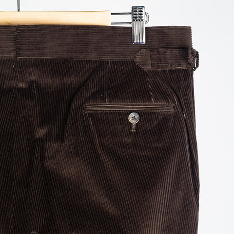 J Mueser Chocolate Brown Corduroy Waverly Suit - Cotton, Corduroy, Canvas, Matte, Made In Italy - View 15