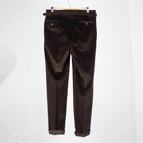 J Mueser Chocolate Brown Corduroy Waverly Suit - Cotton, Corduroy, Canvas, Matte, Made In Italy - View 13