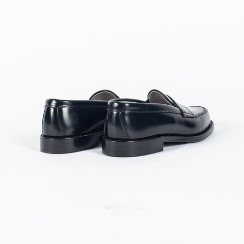 Alden 987 Leisure Handsewn Penny Loafer LHS (Black Cordovan) - Flannel, Denim, Leather - Alternate View