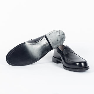 981 Leisure Handsewn Penny Loafer (Black Calf) - Mr.Derk