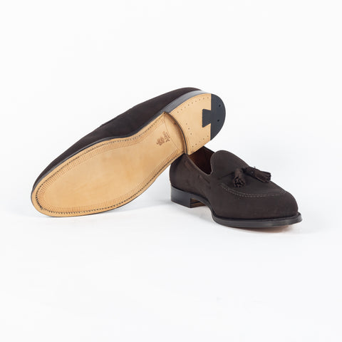 Alden 666 Tassel Loafer (Mocha Kid Suede) - Red, Suede, Leather - View 6