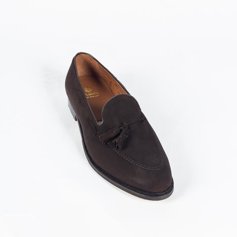 Alden 666 Tassel Loafer (Mocha Kid Suede) - Red, Suede, Leather - View 8