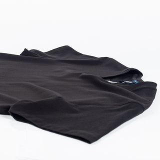 Black PYA Iconic V-neck T-Shirt - Wool, Cotton, Pima Cotton, Slim Fit, Made In Peru - View 7