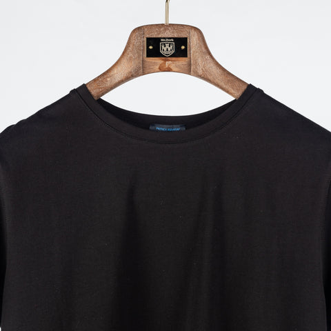 Black PYA Iconic Crewneck T-Shirt - Wool, Cotton, Pima Cotton, Slim Fit, Made In Peru - View 6