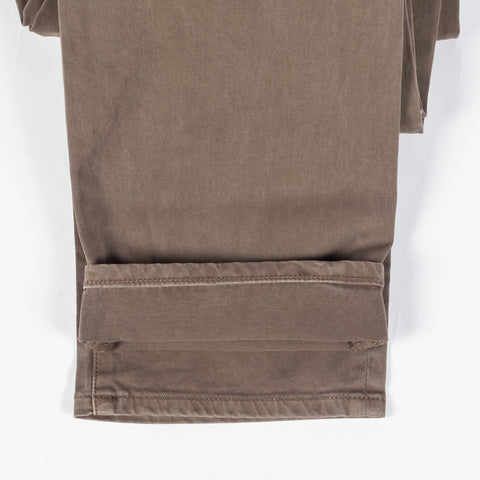 Everett Sulfur Taupe Grey Sueded Sateen Denim - Mr.Derk