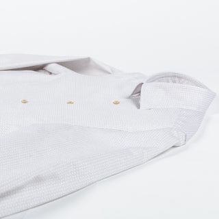 Champagne Patterned Twill Dress Shirt - Mr.Derk
