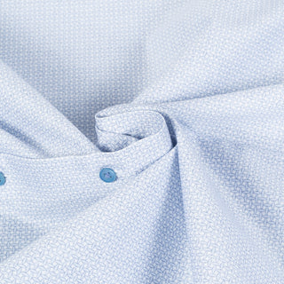 Light Blue Patterned Twill Dress Shirt - Mr.Derk