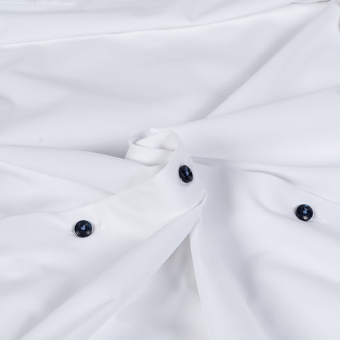 White Active Stretch Dress Shirt with Contrast - Mr.Derk