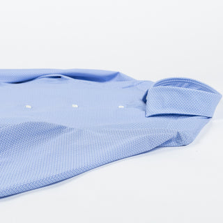 Blue Patterned Active Stretch Dress Shirt - Mr.Derk