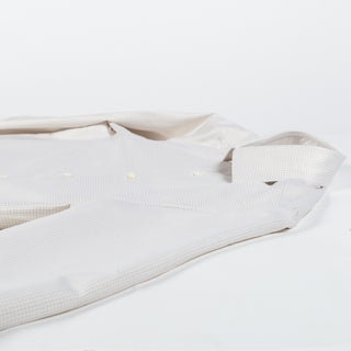 Light beige Checked Twill Dress Shirt - Mr.Derk