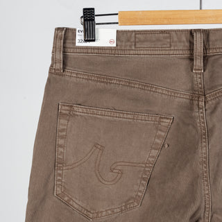 Everett Sulfur Taupe Grey Sueded Sateen Denim - Mr.Derk