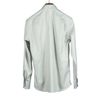 Light Green Micro Houndstooth Dress Shirt w/ Contrast - Mr.Derk