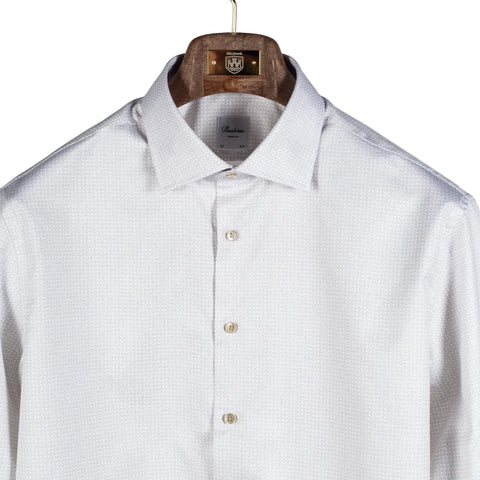 Champagne Patterned Twill Dress Shirt - Mr.Derk
