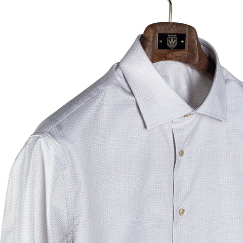 Champagne Patterned Twill Dress Shirt - Mr.Derk