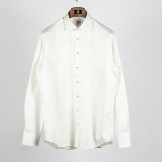 Champagne Twill Shirt with Contrast - Mr.Derk
