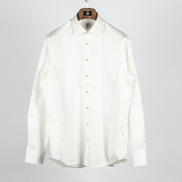 Champagne Twill Shirt with Contrast