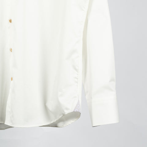 Champagne Twill Shirt with Contrast - Mr.Derk