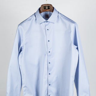Blue Pattered Twill Dress Shirt - Mr.Derk