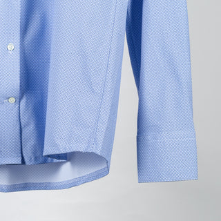 Blue Patterned Active Stretch Dress Shirt - Mr.Derk