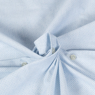 Xacus Light Blue Patterned Stretch Active Dress Shirt - Stretch, Japanese, Slim Fit, Solid, Made In Italy - Alternate View