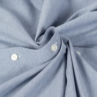 Xacus Steel Blue textured Natural Active Dress Shirt - Cotton, Stretch, Slim Fit, Made In Italy - Alternate View