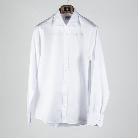 Stenstroms Textured White Dress Shirt - Cotton