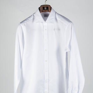 Stenstroms Textured White Dress Shirt - Cotton - View 6